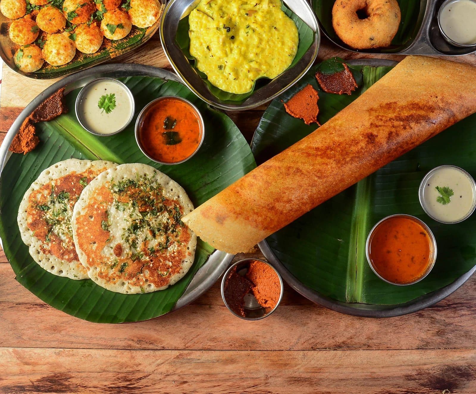 Enjoy Adithya's South Indian Breakfast with classic dishes that start your day right.